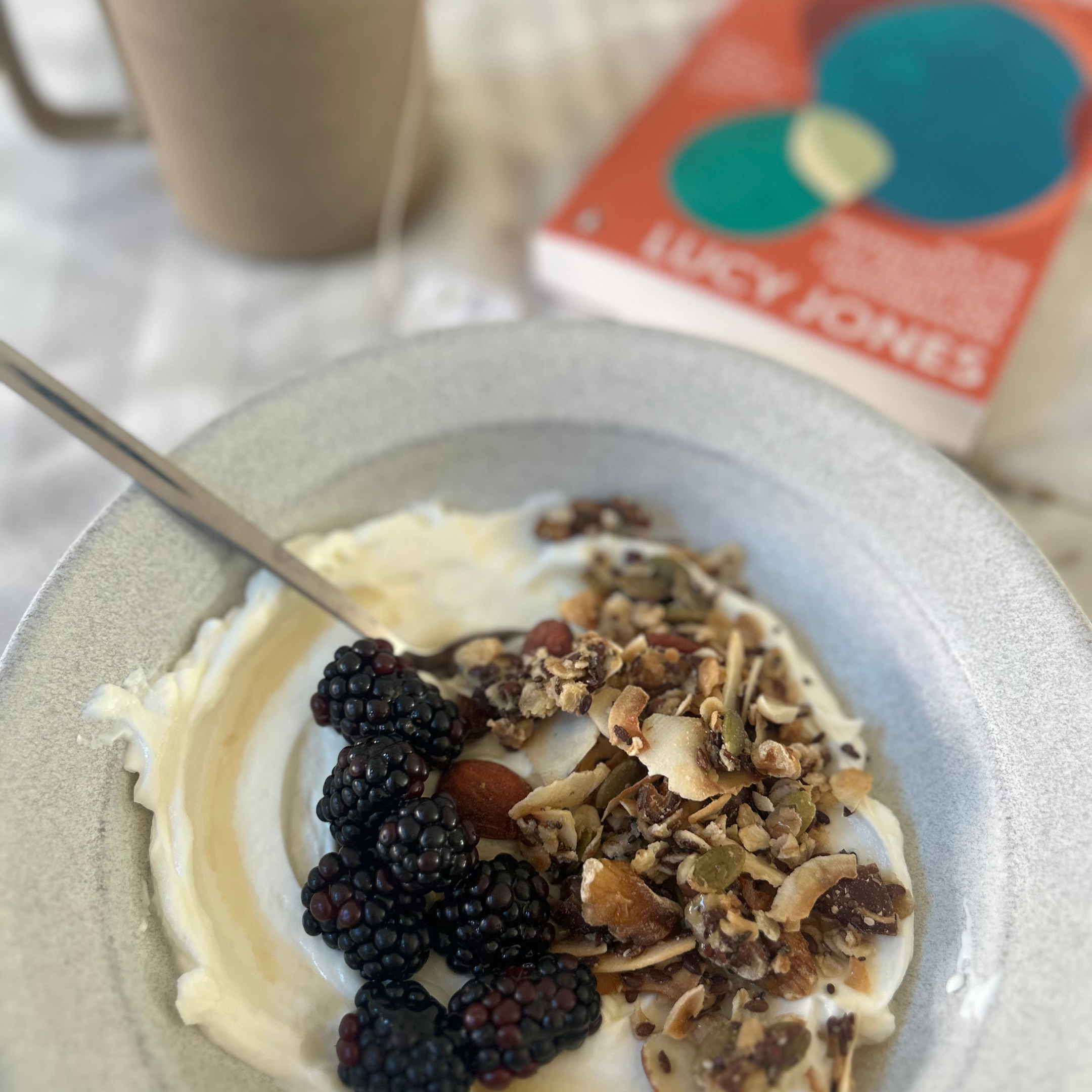 Life granola in a bowl
